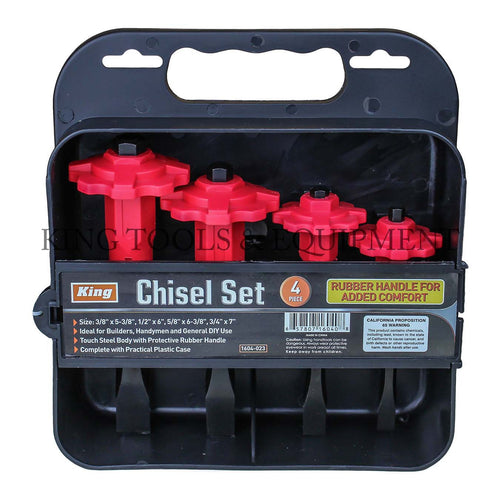 KING 4-pc CHISEL and PUNCH SET w/ Case
