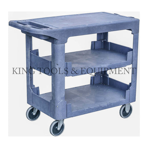 KING Plastic SERVICE CART, 3-Shelves, Tall