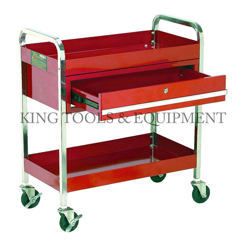 KING 16" x 30" 2-Shelves SERVICE CART w/ Swivel Casters