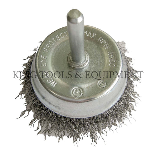 KING 2-1/2" CRIMPED CUP BRUSH, 4500 RPM Max