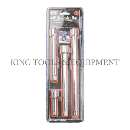 KING 4-pc 3/8" Dr. EXTENSION BAR SET (3" + 6" + 8" +10") SAE