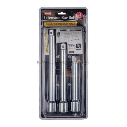 3-pc 3/4" Dr. EXTENSION BAR SET (8" + 10" + 12") SAE - 1890-0