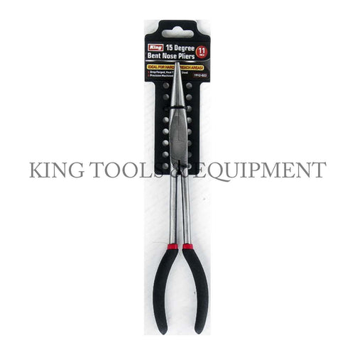 KING 11" 15 Deg. Bent Long Nose PLIERS, Extended Reach