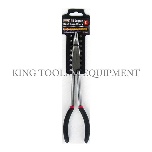 KING 11" 45 Deg. Bent Long Nose PLIERS, Extended Reach