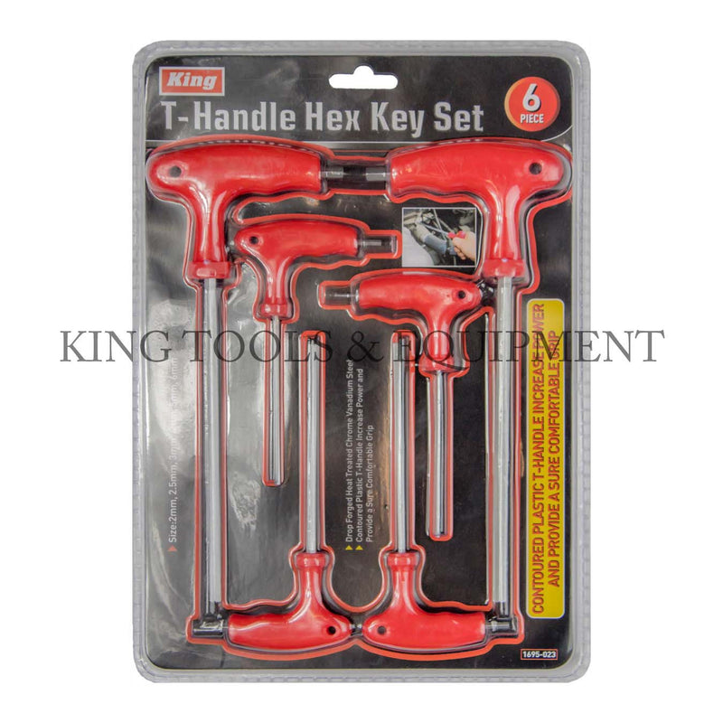 6-pc T-Handle HEX KEY WRENCH SET (2mm - 6mm) Metric - 1965-0