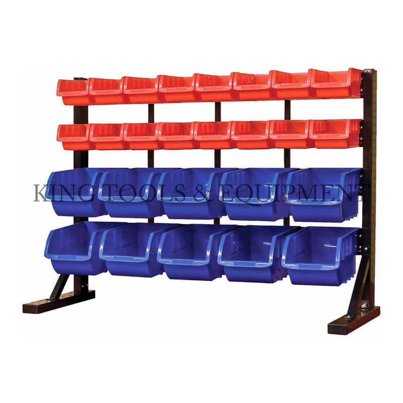 KING Part and Hardware STORAGE RACK w/ 26 Removable Bins