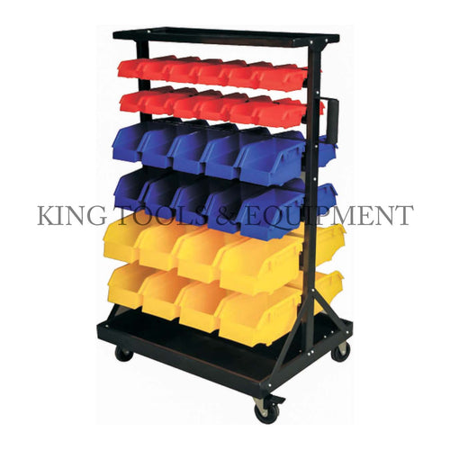 KING Double-Sided PART and HARDWARE RACK w/ 60 Removable Bins