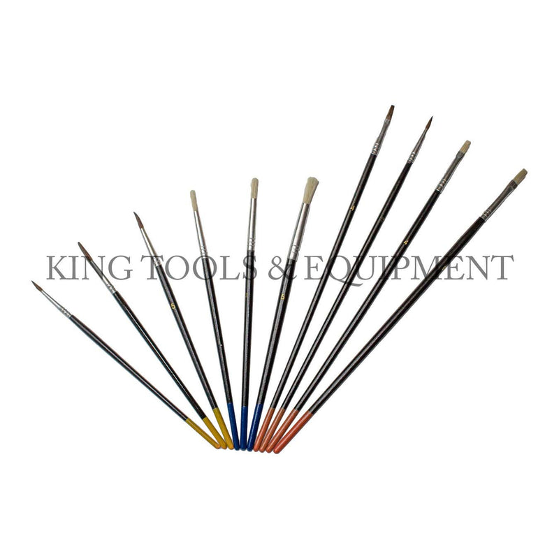 KING 10-pc Artist DETAIL PAINT BRUSH SET