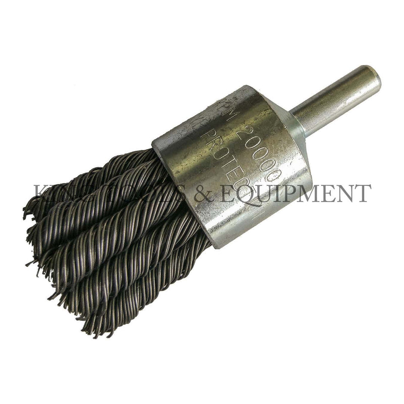 KING 1" Knotted WIRE BRUSH, 1/4" Shank, 20000 RPM