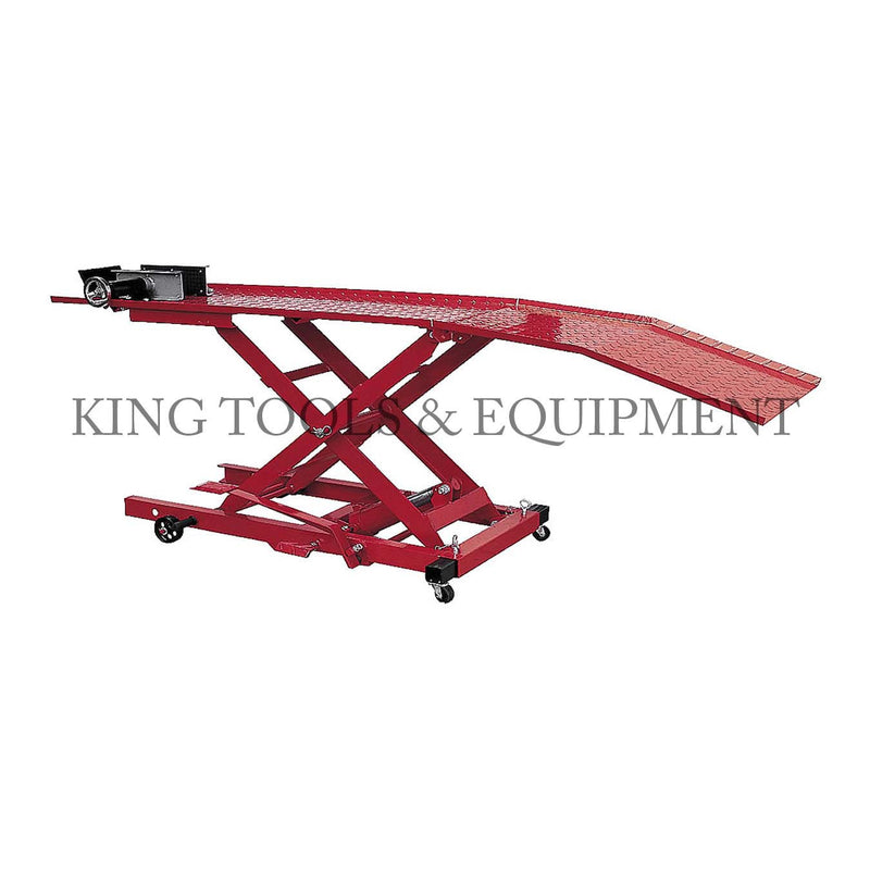 KING 1000 lbs MOTORCYCLE LIFT TABLE w/ Swivel Casters