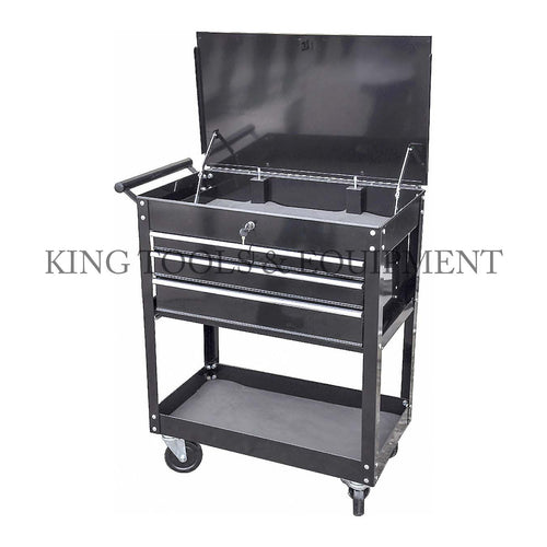 KING 4-Drawer Metal MECHANIC'S CART / TOOL BOX w/ Swivel Casters