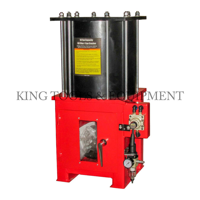 KING 10 Ton Cap. Professional OIL FILTER and CAN CRUSHER