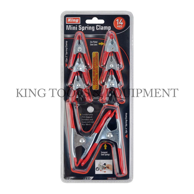 KING 14-pc Mini and Large SPRING CLAMP SET