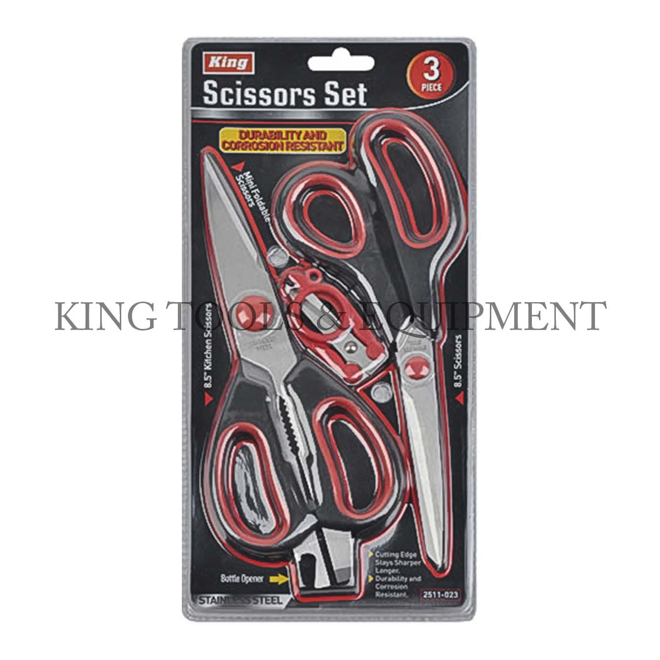 3 Scissors 3-pc Assorted SCISSORS SET - 2511-0 – King Tools & Equipment