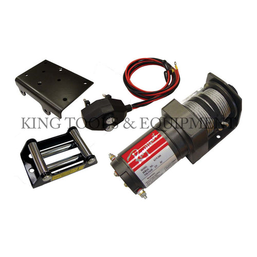 KING Complete 3000 lbs ATV WINCH, ROLLER & MOUNT SET