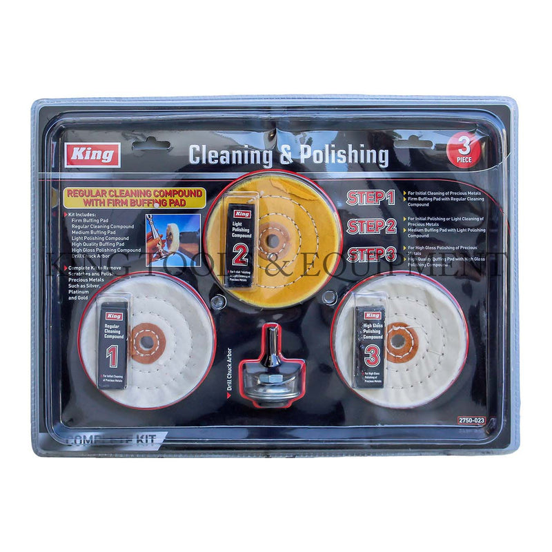 KING 3-pc CLEANING and POLISHING PAD KIT