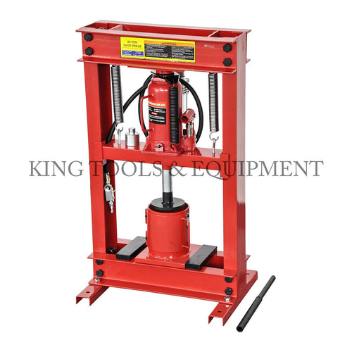 KING 20 Ton Hydraulic SHOP PRESS w/ Oil Filter Crusher