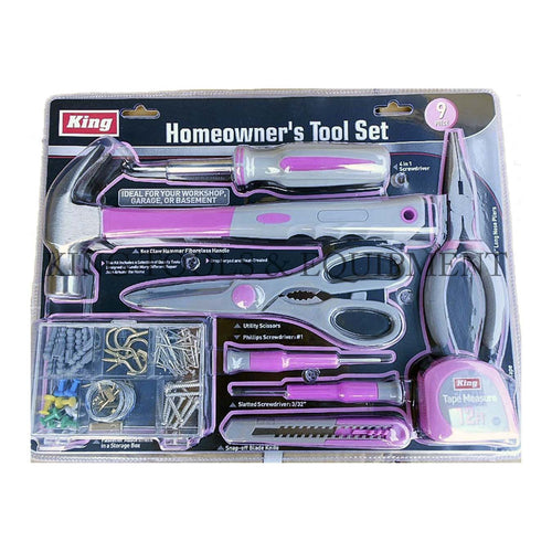 KING 9-pc LADY'S HOMEOWNER'S TOOL SET