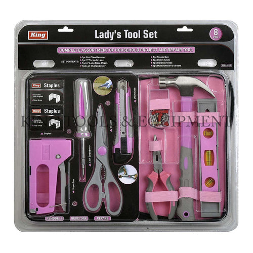 KING 8-pc LADY'S HOUSEHOLD TOOL SET w/ Pouch