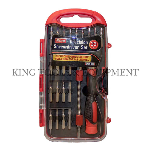 KING 23-pc Precision SCREWDRIVER and BIT SET w/ Flexible Extension Bar