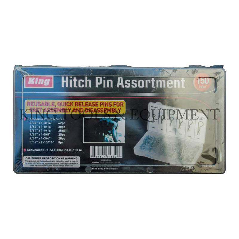 KING 150-pc HITCH PIN ASSORTMENT