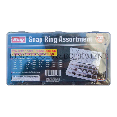 KING 300-pc EXTERNAL SNAP RING ASSORTMENT