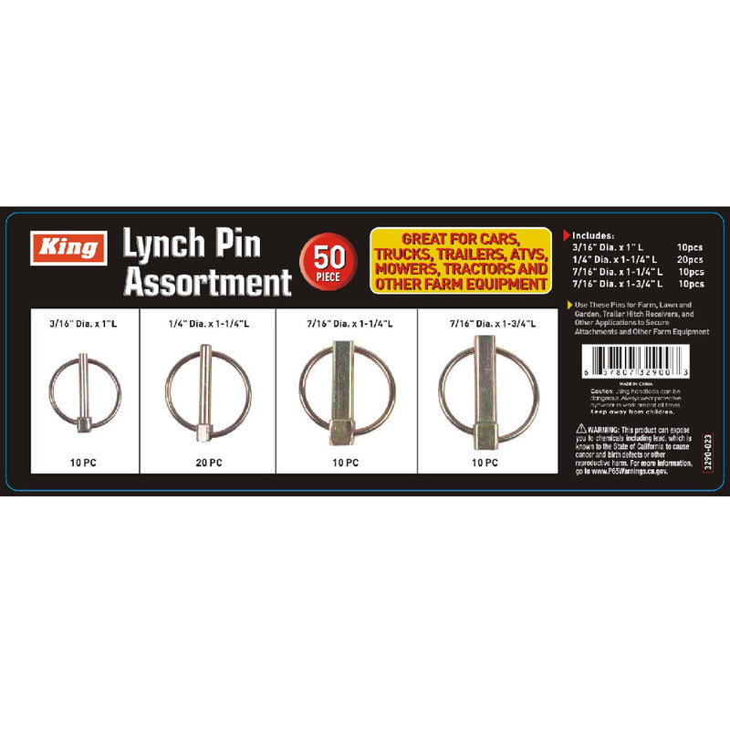 3290-0 - 50-PC LYNCH PIN ASSORTMENT