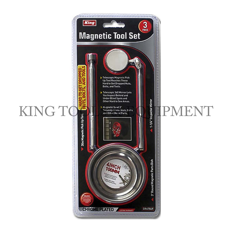 KING 3-pc MAGNETIC PICK-UP TOOL SET