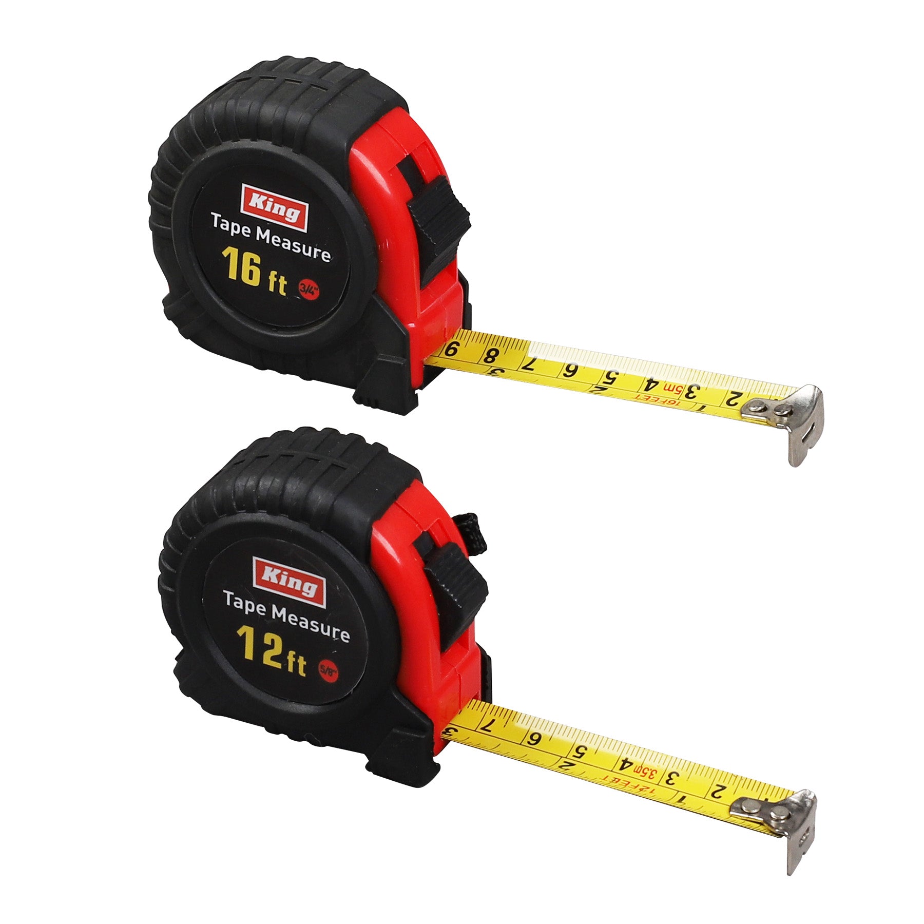 2-pc Heavy-Duty TAPE MEASURE SET (12 ft. & 16 ft.) - 3403-0 – King Tools &  Equipment