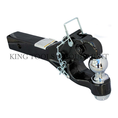 KING Extend SHANK PINTLE HOOK w/ 2" Hitch Ball