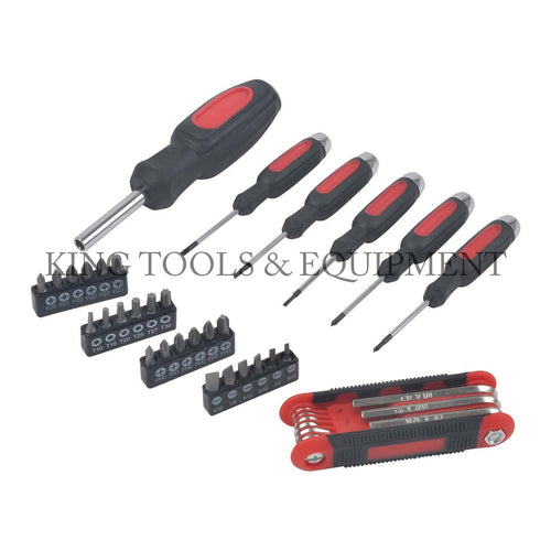 31-pc Assorted PRECISION SCREWDRIVER and BIT SET w/ Bit Holder - 3611-0