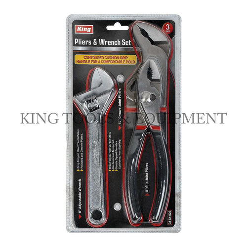 KING 3-pc Assorted PLIERS and WRENCH SET
