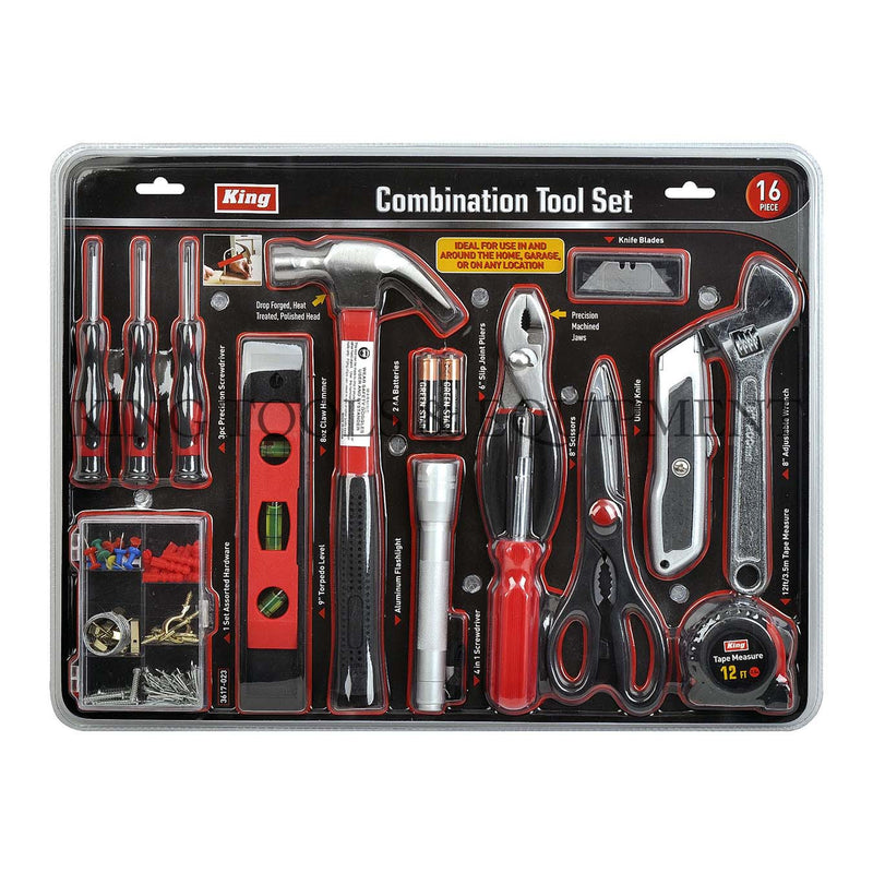 KING 16-pc Assorted COMBINATION TOOL SET