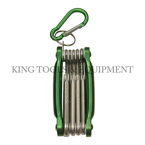 KING Folding Pocket TORX HEX KEY WRENCH SET (T8 - T40) w/ Key Chain